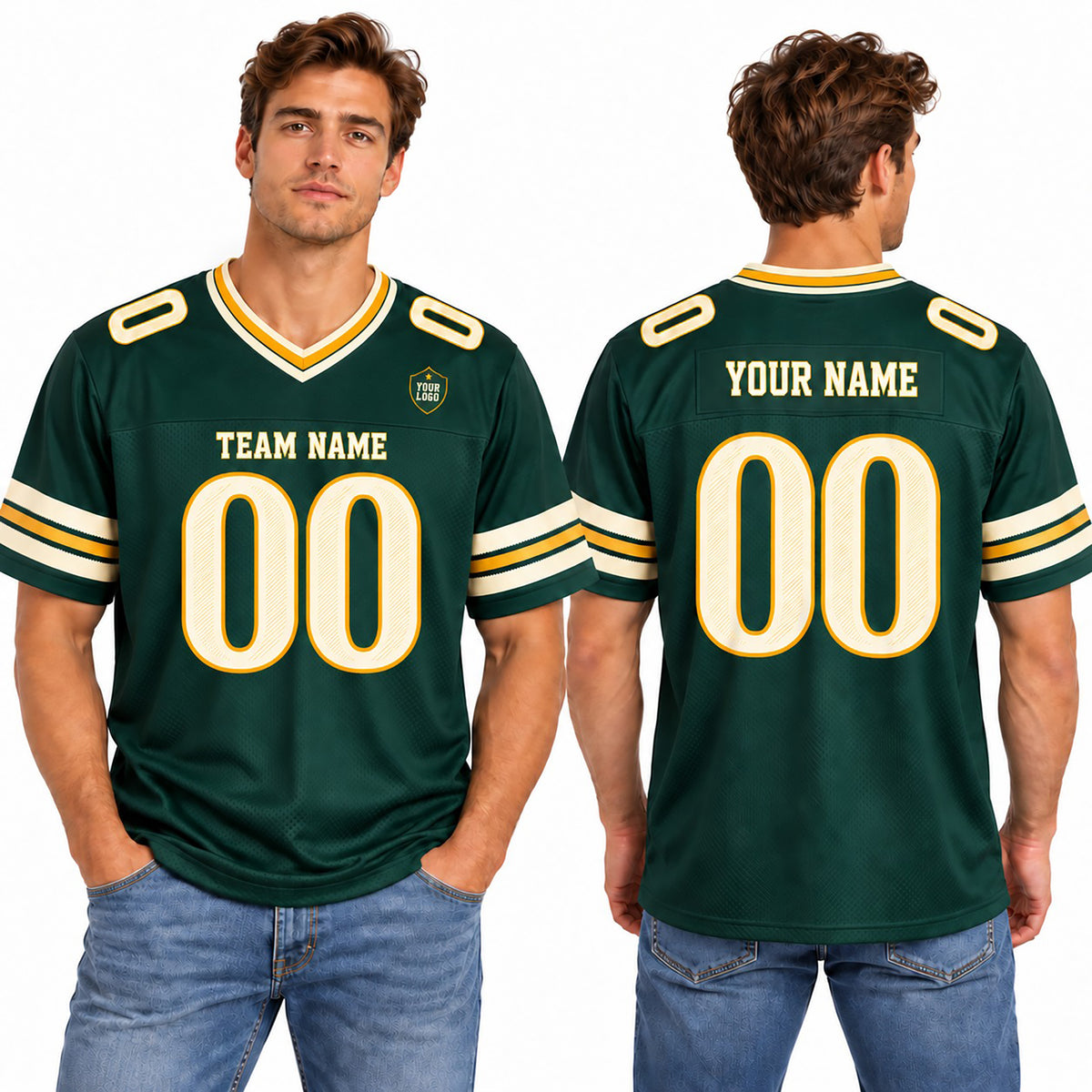 Personalized Green Bay Packers 2026 Football Jersey – Green Rivalries Style, Custom Name Patch, Team Name, Number & Logo-1