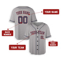 Personalized Houston Astros Baseball Jersey - Gray Away Style, Custom Name & Number-2