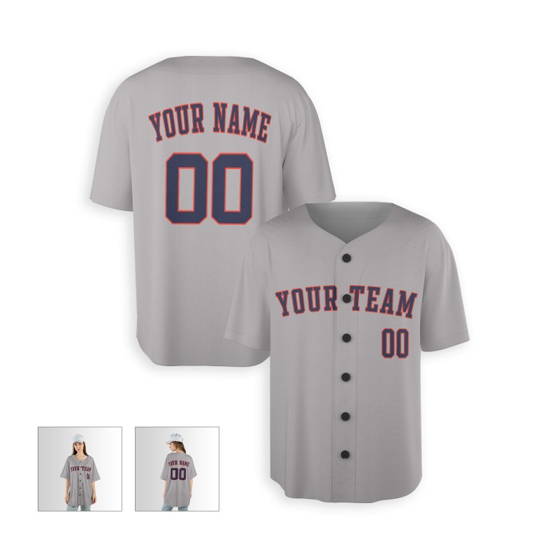 Personalized Houston Astros Baseball Jersey - Gray Away Style, Custom Name & Number-5