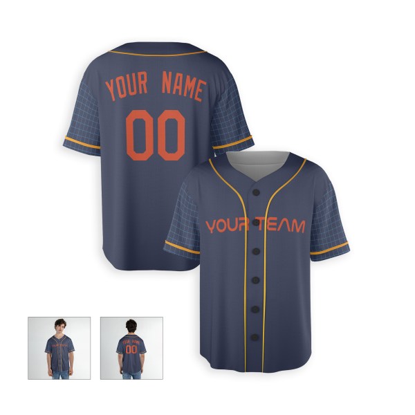 Personalized Houston Astros Baseball Jersey - Navy City Style, Custom Name & Number-4