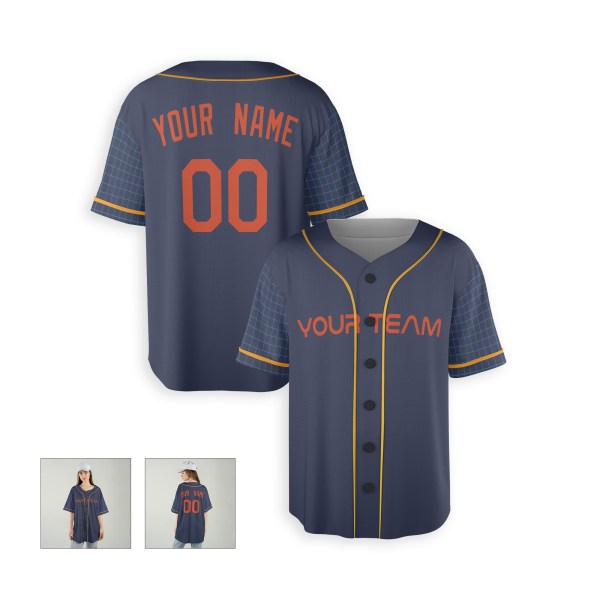 Personalized Houston Astros Baseball Jersey - Navy City Style, Custom Name & Number-6