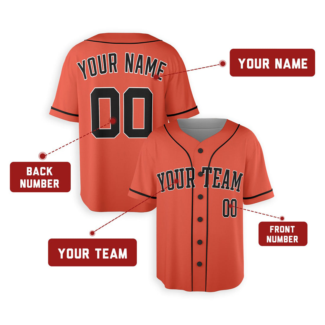 Personalized Houston Astros Baseball Jersey - Orange Alternate Style, Custom Name & Number-1