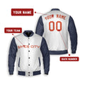 Personalized Houston Astros Varsity Jacket – White Navy City Style, Custom Name & Number-2