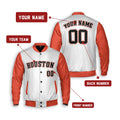 Personalized Houston Astros Varsity Jacket – White Orange Alternate Style, Custom Name & Number-2