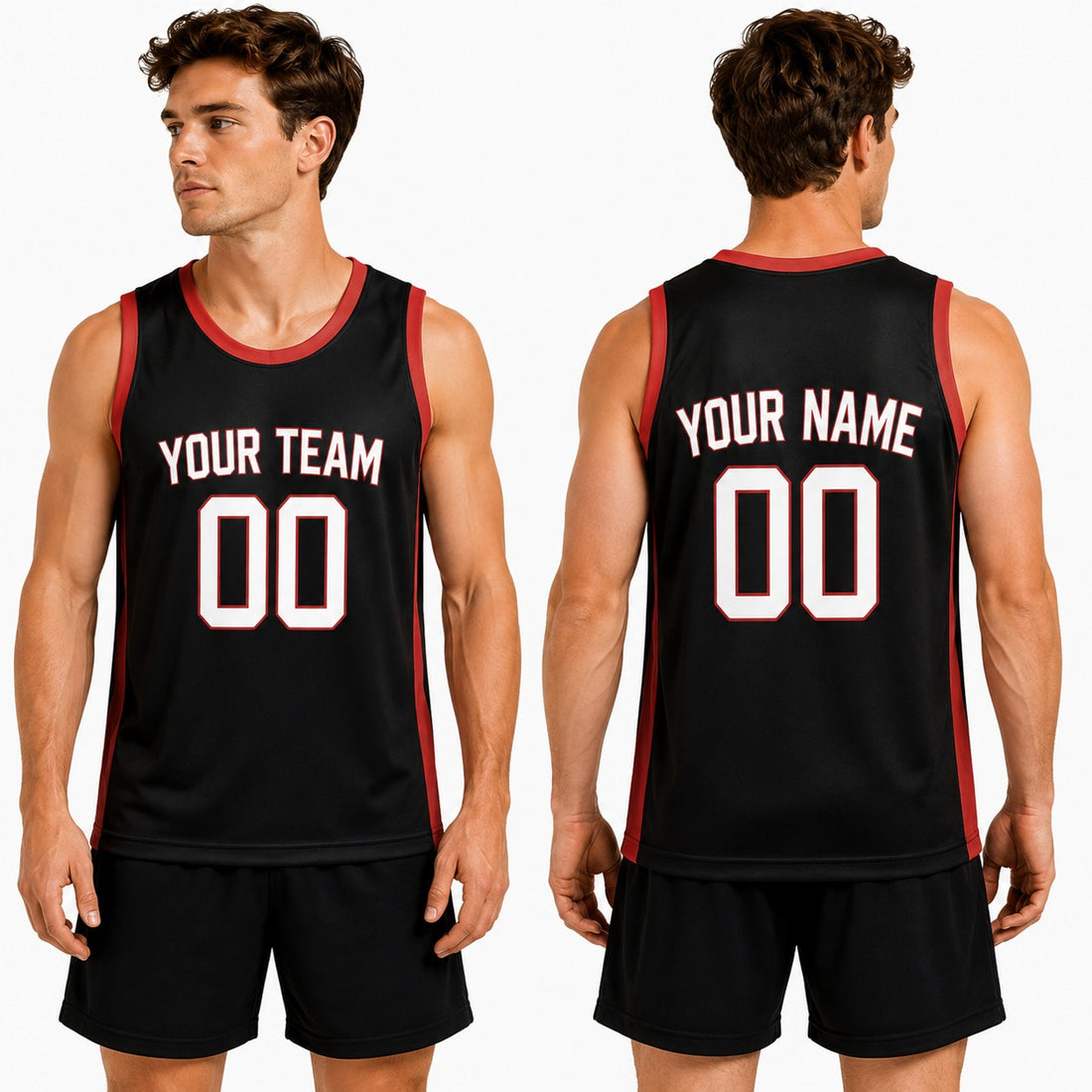 Personalized Houston Rockets Basketball Jersey - Black Fast Break Statement Style, Custom Name & Number-1