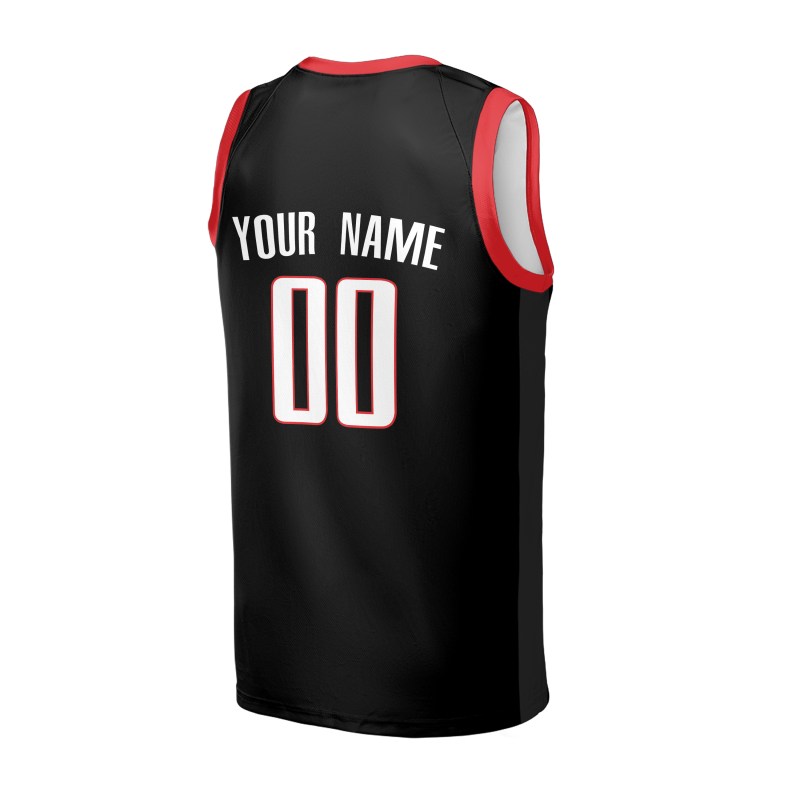 Personalized Houston Rockets Basketball Jersey - Black Fast Break Statement Style, Custom Name & Number-4