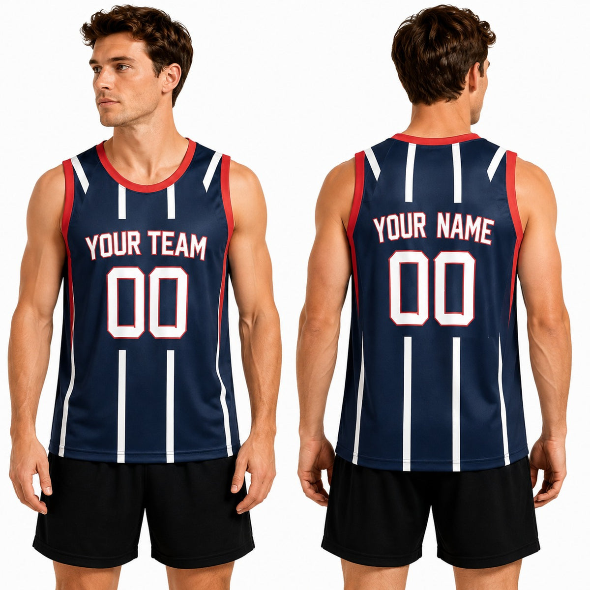 Personalized Houston Rockets Basketball Jersey - Navy 1996/97 Swingman Hardwood Classics Style, Custom Name & Number-1