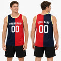 Personalized Houston Rockets Basketball Jersey - Navy Red 1993/94 Hardwood Classics Split Swingman Style, Custom Name & Number-1