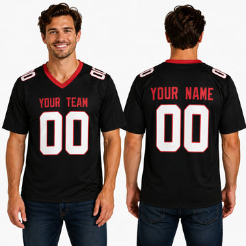 Personalized Houston Texans Football Jersey - Black Fan Style, Custom Name & Number-1