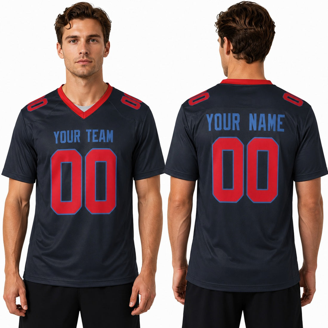 Personalized Houston Texans Football Jersey - Navy Alternate Game Style, Custom Name & Number-1
