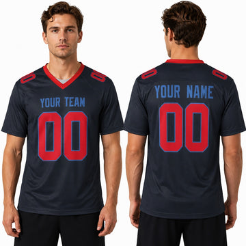 Personalized Houston Texans Football Jersey - Navy Alternate Game Style, Custom Name & Number-1