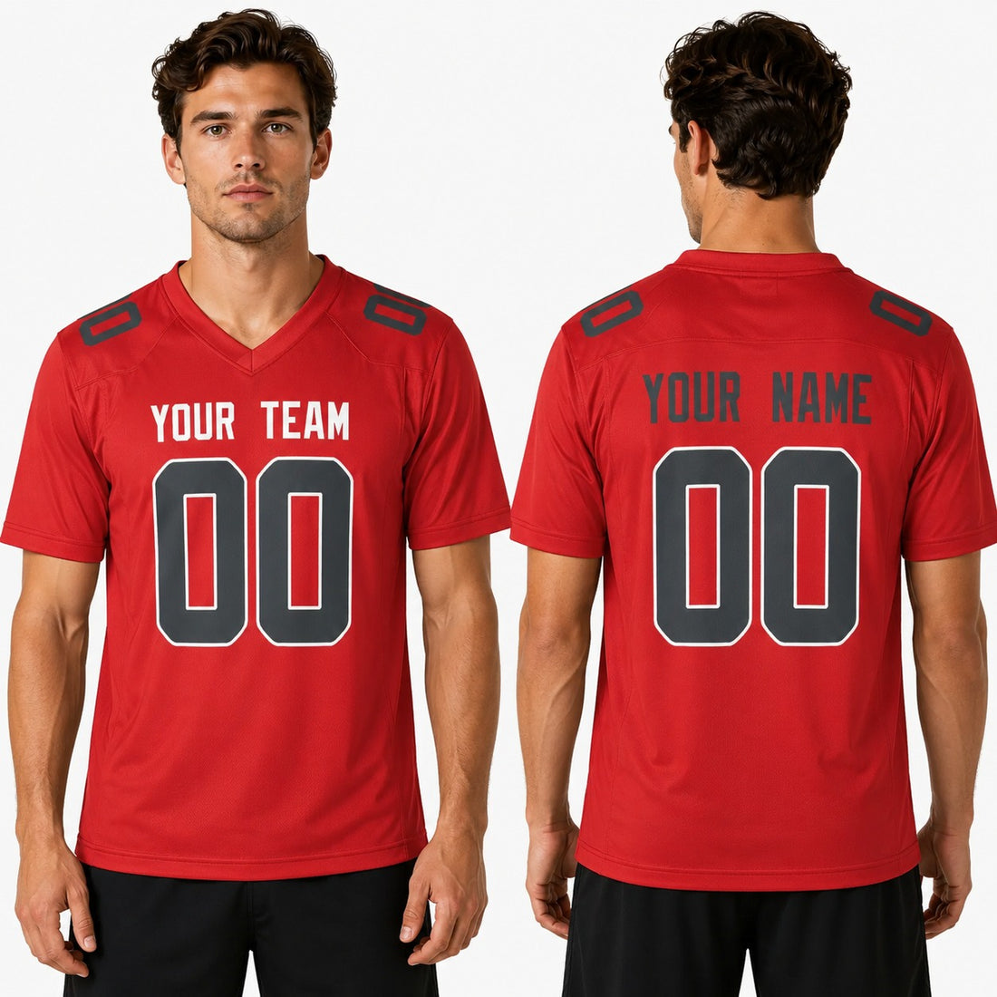 Personalized Houston Texans Football Jersey - Red Alternate Fan Style, Custom Name & Number-1