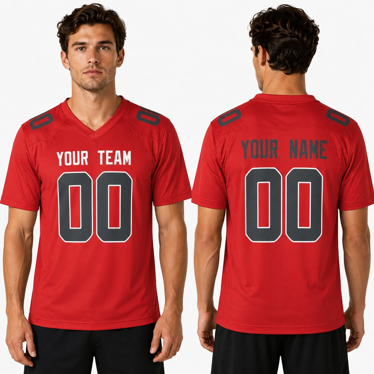 Personalized Houston Texans Football Jersey - Red Alternate Fan Style, Custom Name & Number-1