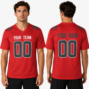 Personalized Houston Texans Football Jersey - Red Alternate Fan Style, Custom Name & Number-1