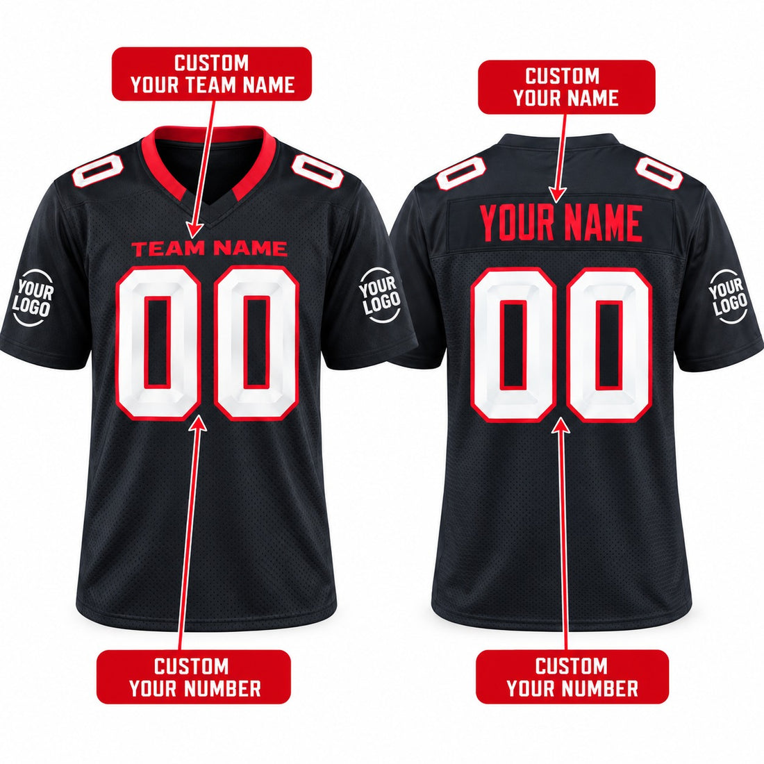 Personalized Houston Texans Football Jersey – Navy Vapor F.U.S.E. Limited Style, Custom Name Patch, Team Name, Number & Logo-1