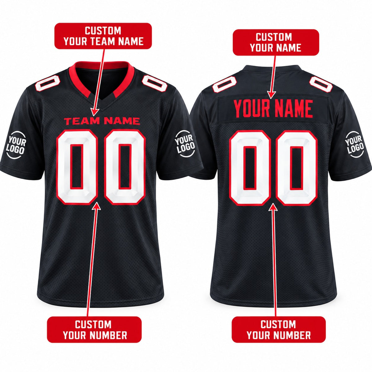 Personalized Houston Texans Football Jersey – Navy Vapor F.U.S.E. Limited Style, Custom Name Patch, Team Name, Number & Logo-2
