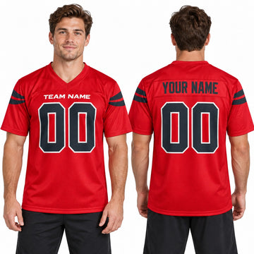 Personalized Houston Texans Football Jersey – Red Alternate Vapor F.U.S.E. Limited Style, Custom Name Patch, Team Name, Number & Logo-1