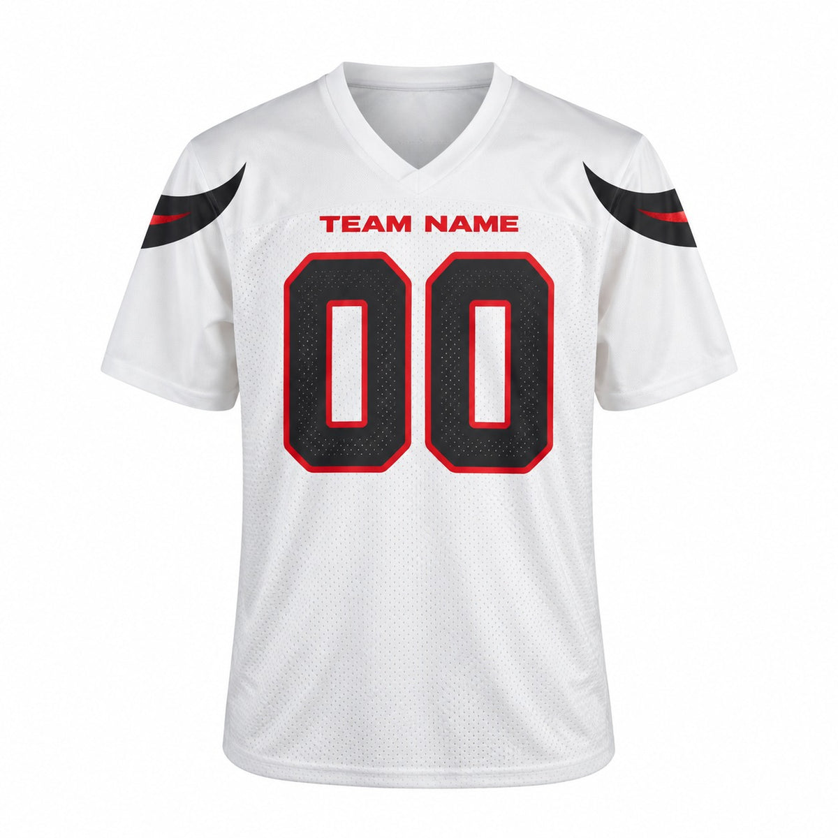 Personalized Houston Texans Football Jersey – White Game Style, Custom Name Patch, Team Name, Number & Logo-3