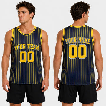 Personalized Indiana Pacers Basketball Jersey - Navy 2003/04 Hardwood Classics Swingman Style, Custom Name & Number-1