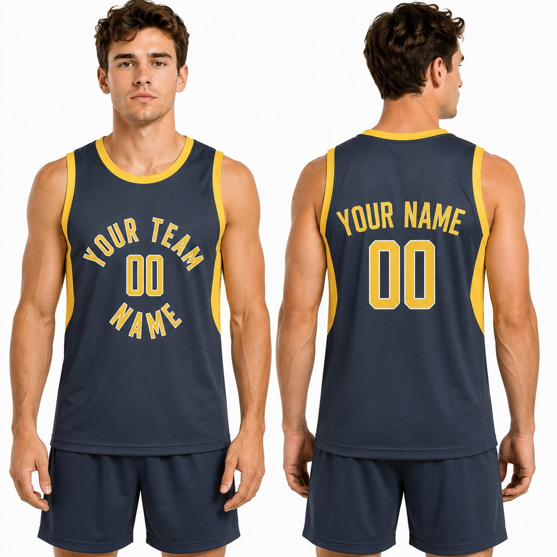 Personalized Indiana Pacers Basketball Jersey - Navy Swingman Icon Style, Custom Name & Number-1