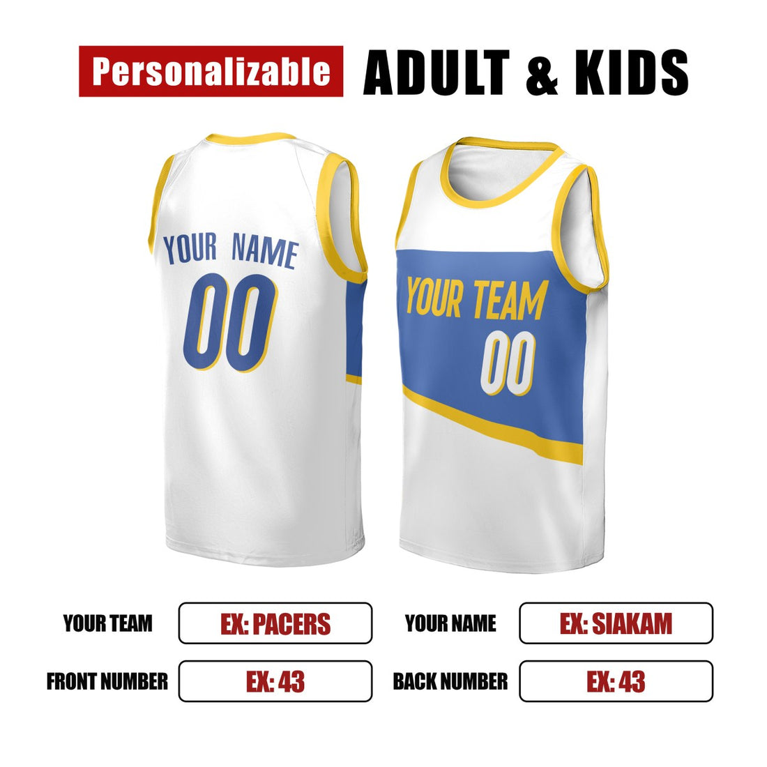 Personalized Indiana Pacers Basketball Jersey - White 2025/26 Swingman City Style, Custom Name & Number-1