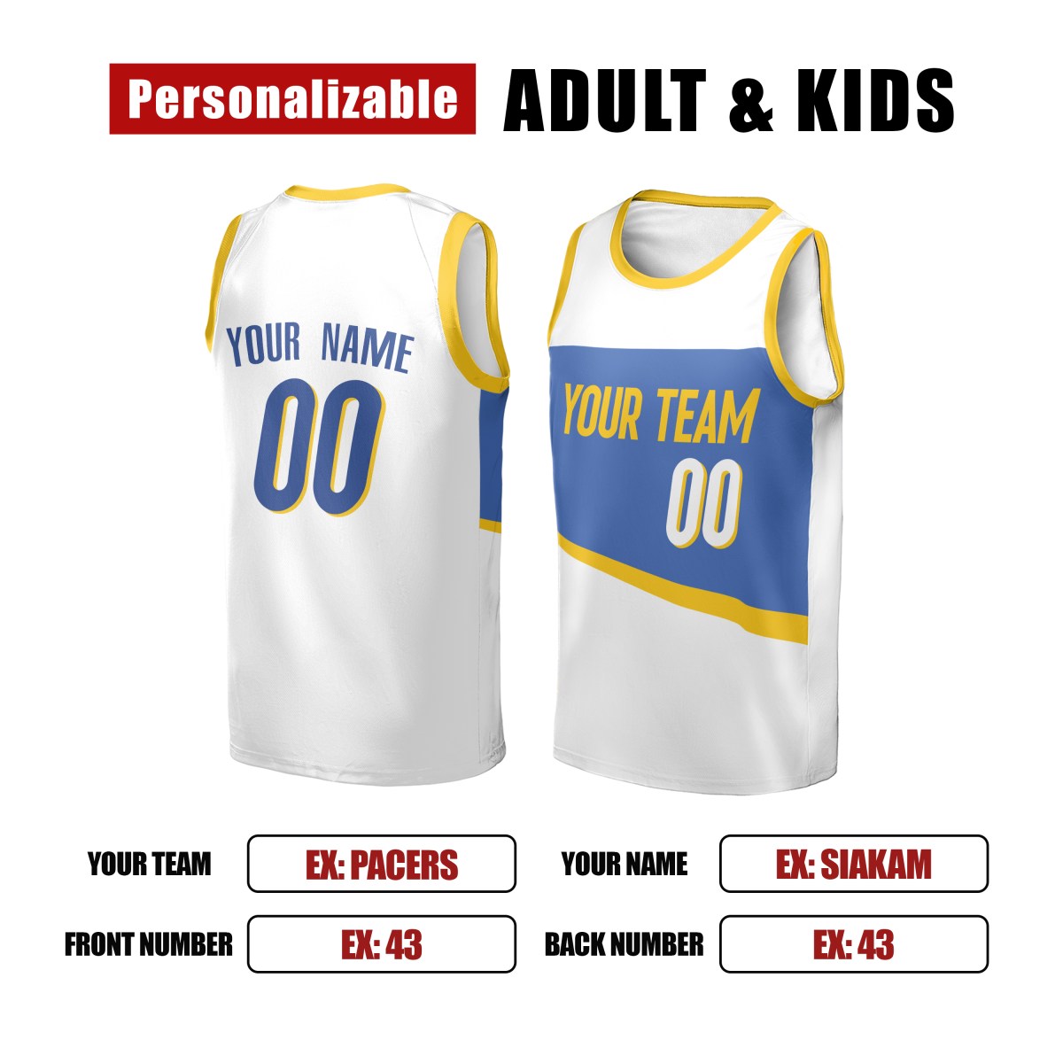 Personalized Indiana Pacers Basketball Jersey - White 2025/26 Swingman City Style, Custom Name & Number-2