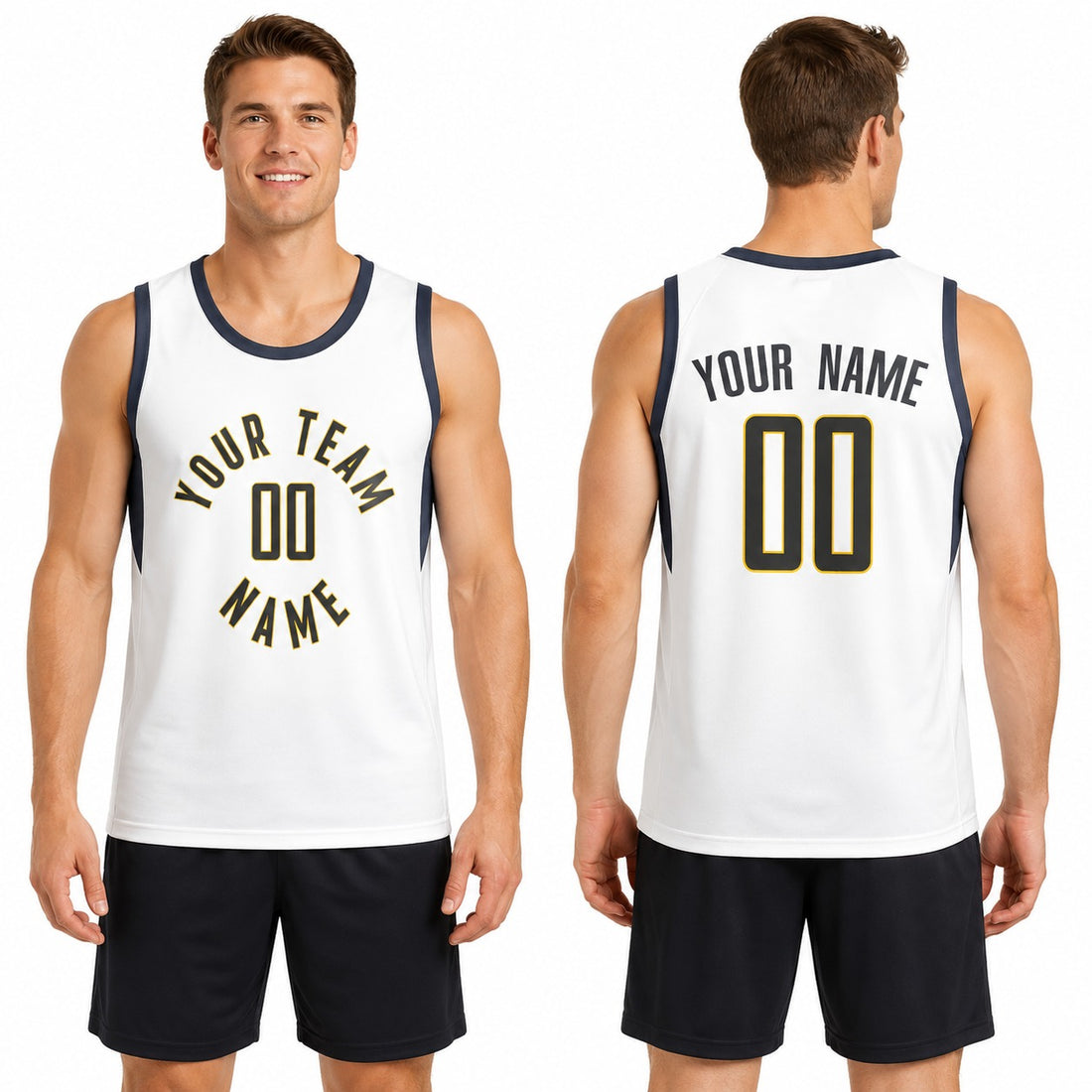 Personalized Indiana Pacers Basketball Jersey - White Fast Break Association Style, Custom Name & Number-1