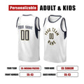 Personalized Indiana Pacers Basketball Jersey - White Fast Break Association Style, Custom Name & Number-2