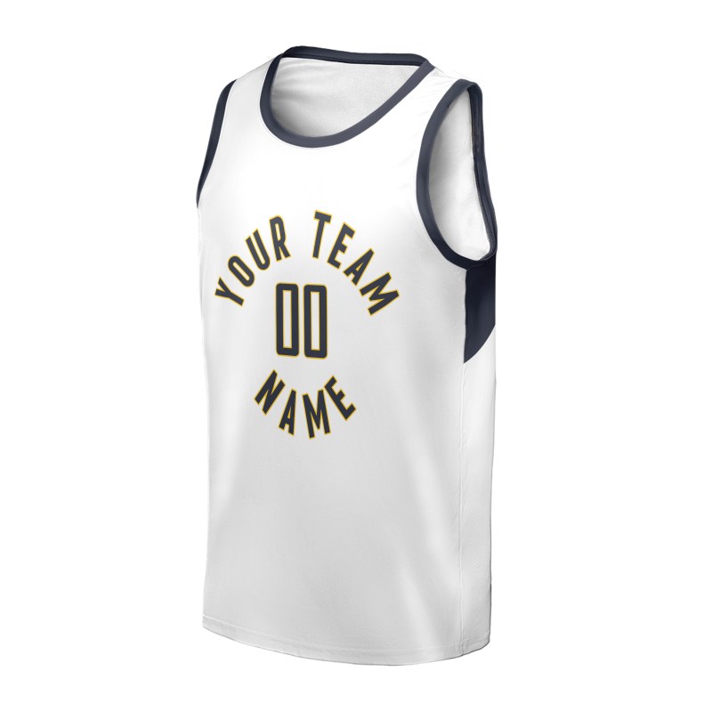 Personalized Indiana Pacers Basketball Jersey - White Fast Break Association Style, Custom Name & Number-3