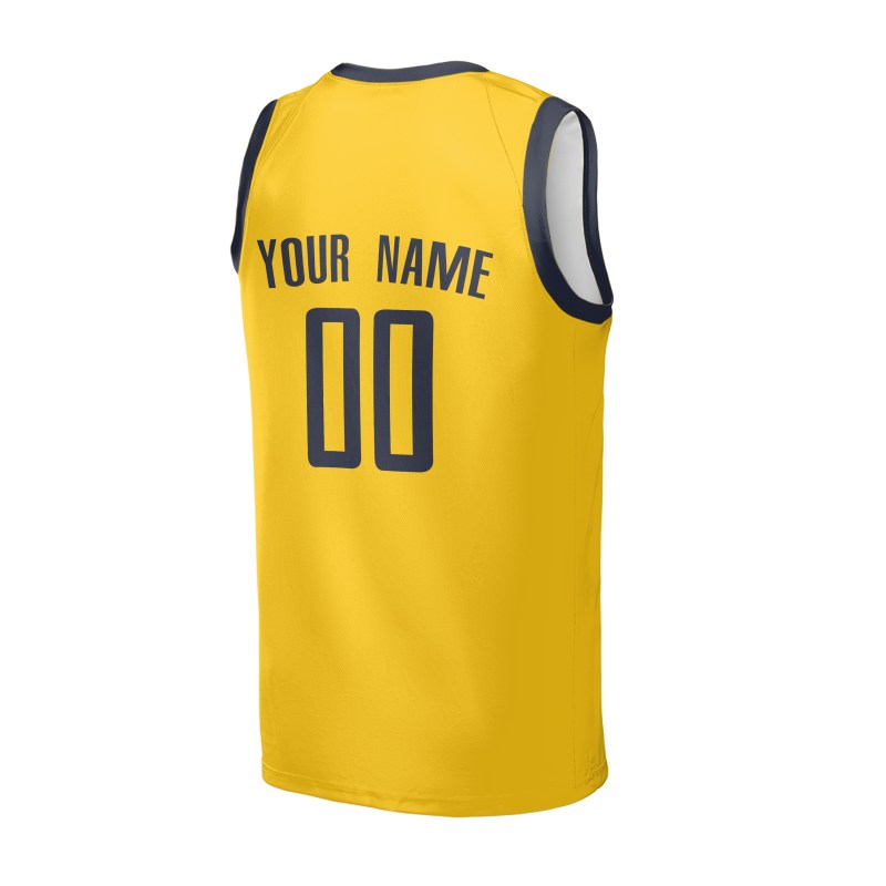 Personalized Indiana Pacers Basketball Jersey - Yellow Swingman Statement Style, Custom Name & Number-4