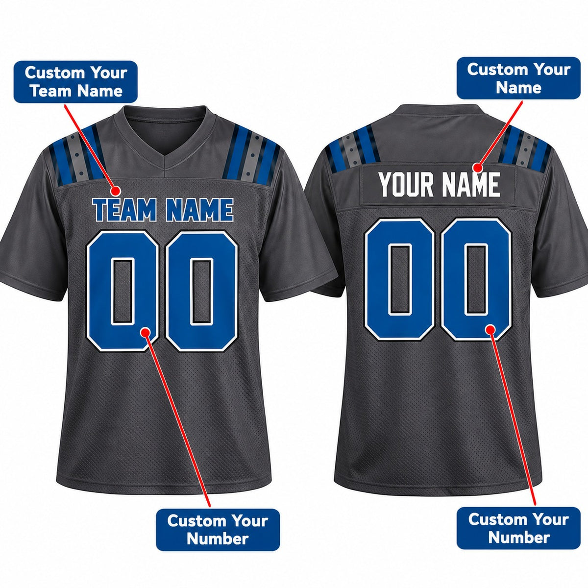 Personalized Indianapolis Colts 2026 Football Jersey – Anthracite Rivalries Style, Custom Name Patch, Team Name, Number & Logo-2