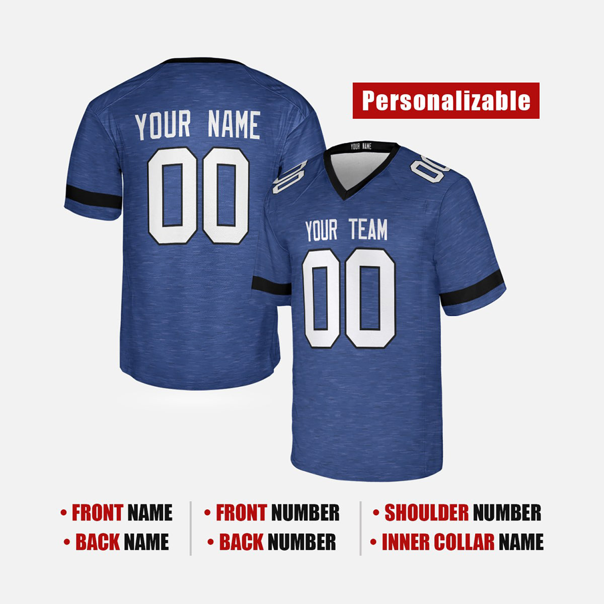 Personalized Indianapolis Colts Football Jersey - Blue Alternate Style, Custom Name & Number-2