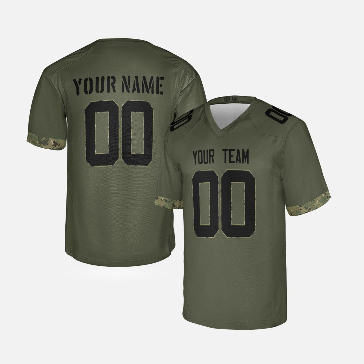 Personalized Indianapolis Colts Football Jersey - Olive Salute to Service Style, Custom Name & Number-3