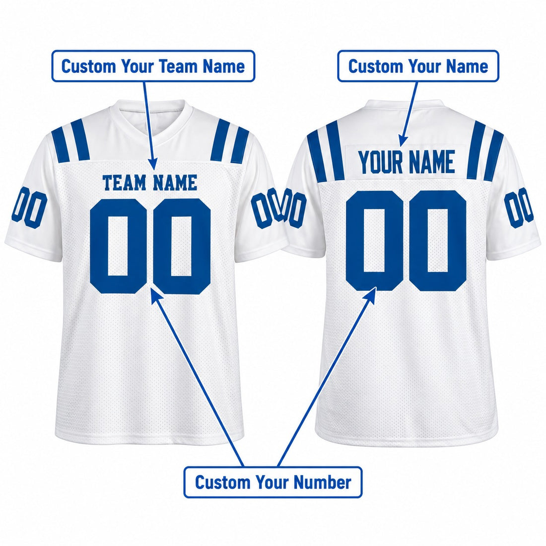 Personalized Indianapolis Colts Football Jersey – White Vapor F.U.S.E. Limited Style, Custom Name Patch, Team Name, Number & Logo-1