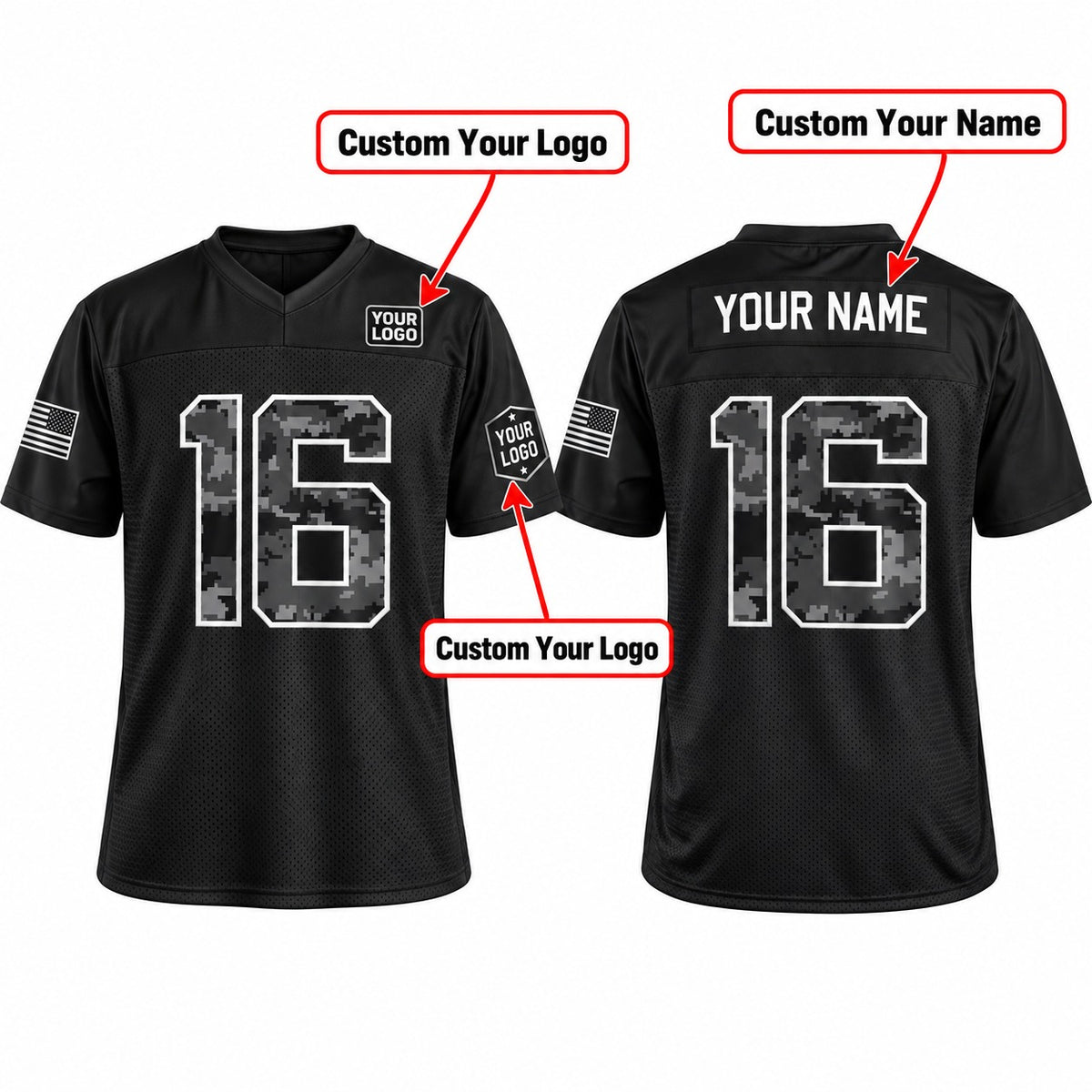Personalized Jacksonville Jaguars 2026 Salute to Service Football Jersey – Black, Custom Name Patch, Number & Logo-2