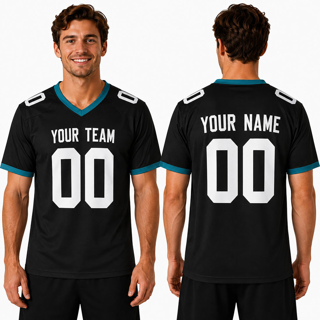 Personalized Jacksonville Jaguars Football Jersey - Black Fan Style, Custom Name & Number-1
