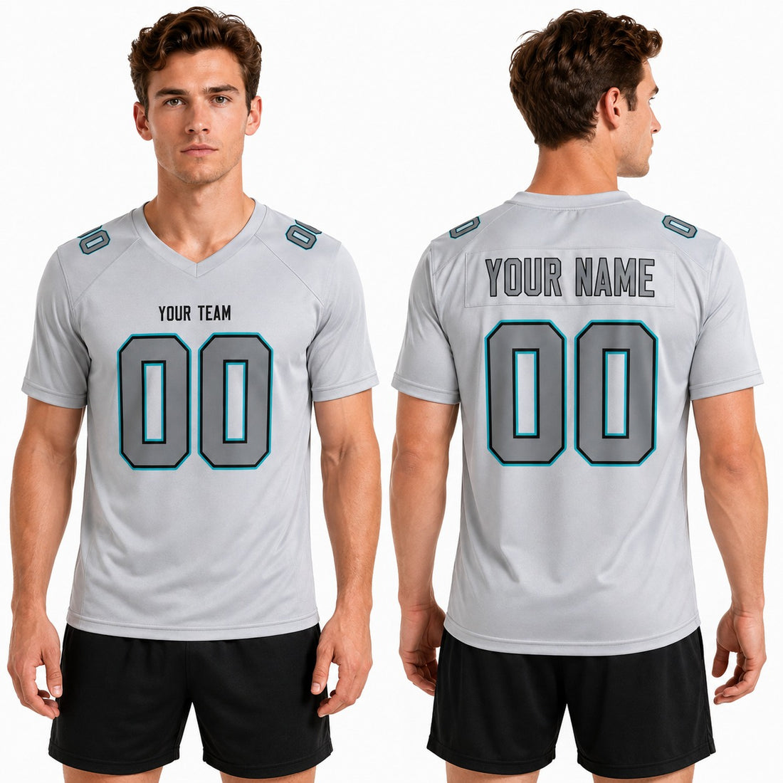 Personalized Jacksonville Jaguars Football Jersey – Gray Atmosphere Game Day Style, Custom Name & Number-1
