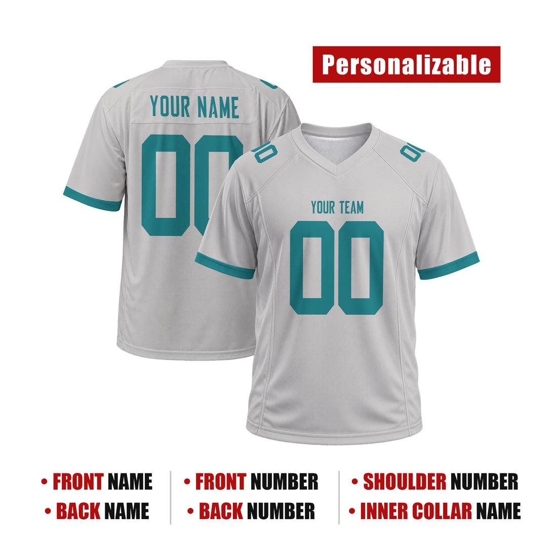 Personalized Jacksonville Jaguars Football Jersey – Gray Inverted Game Day Style, Custom Name & Number-1