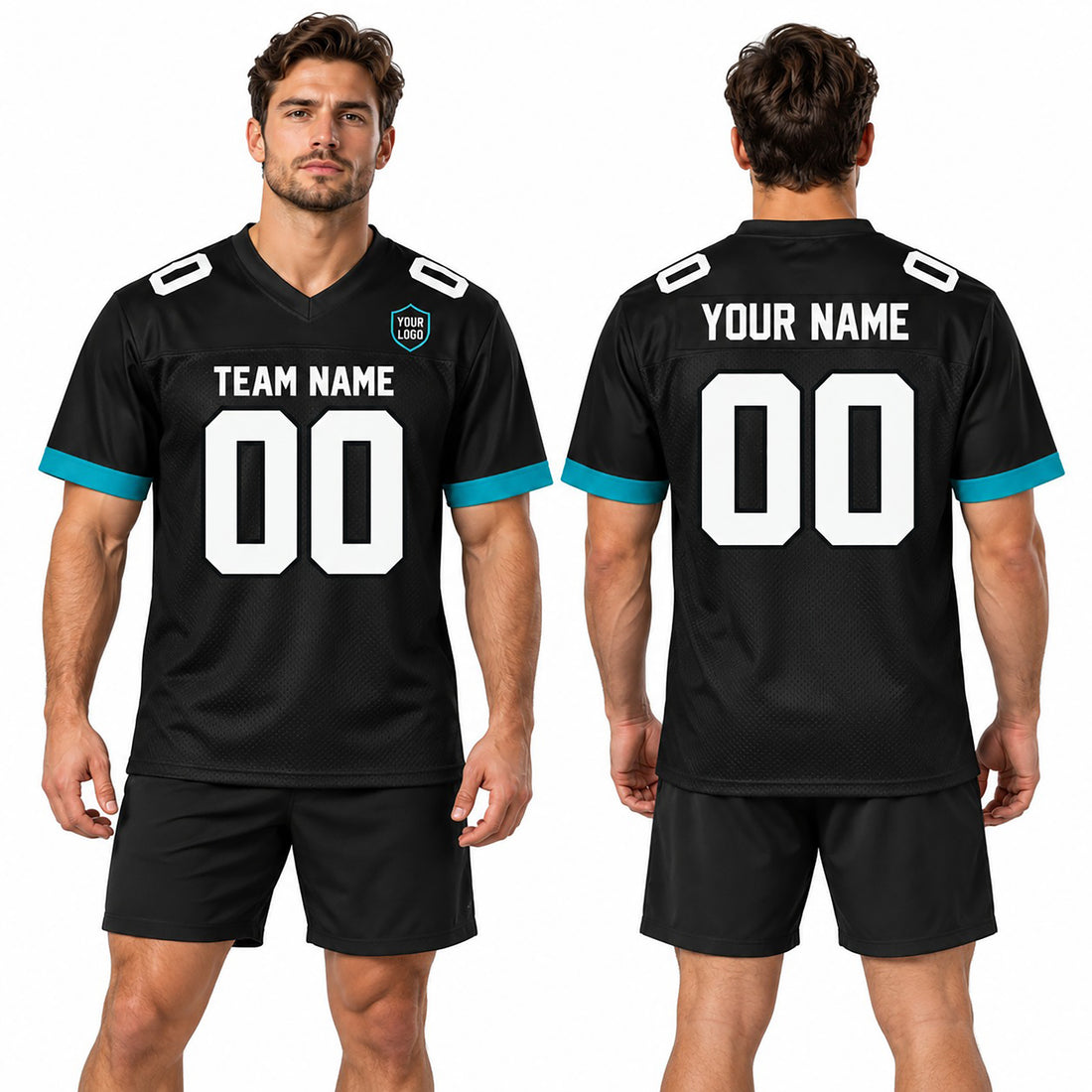 Personalized Jacksonville Jaguars Football Jersey – Black Replica Style, Custom Name Patch, Team Name, Number & Logo-1