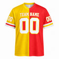 Personalized Kansas City Chiefs 1994 Football Jersey – Red Gold Split Legacy Style, Custom Name Patch, Team Name, Number & Logo-3