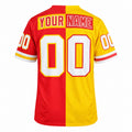 Personalized Kansas City Chiefs 1994 Football Jersey – Red Gold Split Legacy Style, Custom Name Patch, Team Name, Number & Logo-4