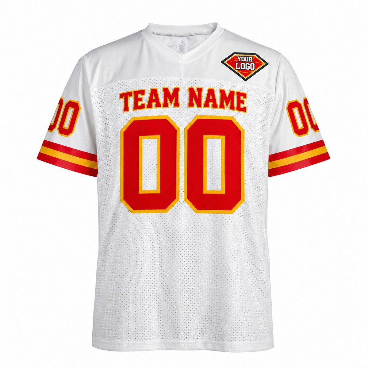 Personalized Kansas City Chiefs 1994 Football Jersey – White Throwback Retired Player Style, Custom Name Patch, Team Name, Number & Logo-3
