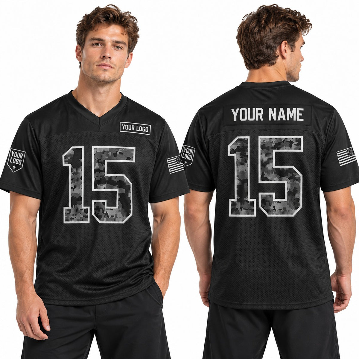 Personalized Kansas City Chiefs 2026 Salute to Service Football Jersey – Black, Custom Name Patch, Team Name, Number & Logo-1