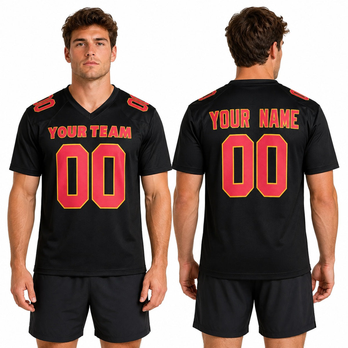 Personalized Kansas City Chiefs Football Jersey - Black Super Bowl LIX Fashion Game Style, Custom Name & Number-1