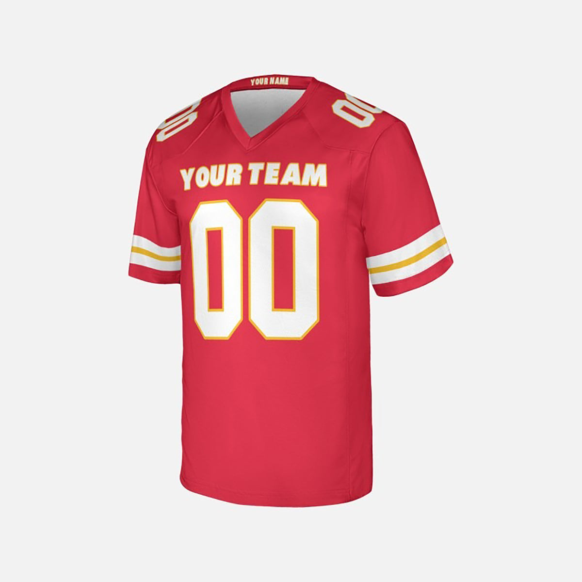 Personalized Kansas City Chiefs Football Jersey - Red Fan Style, Custom Name & Number-4