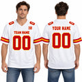 Personalized Kansas City Chiefs Football Jersey – White Game Style, Custom Name Patch, Team Name, Number & Logo-1