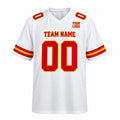 Personalized Kansas City Chiefs Football Jersey – White Game Style, Custom Name Patch, Team Name, Number & Logo-3