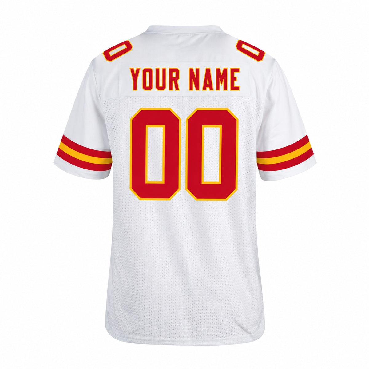 Personalized Kansas City Chiefs Football Jersey – White Game Style, Custom Name Patch, Team Name, Number & Logo-4