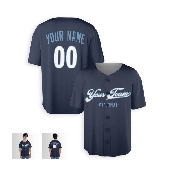 Personalized Kansas City Royals Baseball Jersey - Navy City Style, Custom Name & Number-3