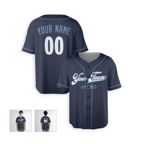 Personalized Kansas City Royals Baseball Jersey - Navy City Style, Custom Name & Number-4